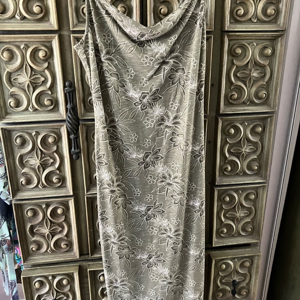 Roxy Olive Green Floral Maxi Dress
